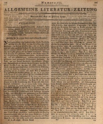 Allgemeine Literatur-Zeitung (Literarisches Zentralblatt für Deutschland) Mittwoch 26. Juli 1797