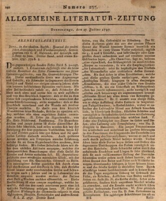 Allgemeine Literatur-Zeitung (Literarisches Zentralblatt für Deutschland) Donnerstag 27. Juli 1797