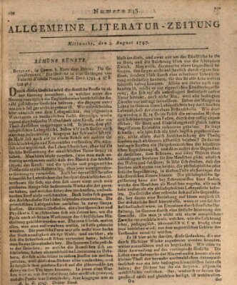 Allgemeine Literatur-Zeitung (Literarisches Zentralblatt für Deutschland) Mittwoch 2. August 1797