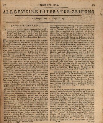 Allgemeine Literatur-Zeitung (Literarisches Zentralblatt für Deutschland) Freitag 11. August 1797