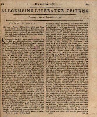 Allgemeine Literatur-Zeitung (Literarisches Zentralblatt für Deutschland) Freitag 8. September 1797