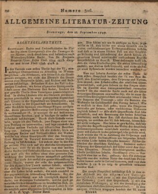 Allgemeine Literatur-Zeitung (Literarisches Zentralblatt für Deutschland) Dienstag 26. September 1797