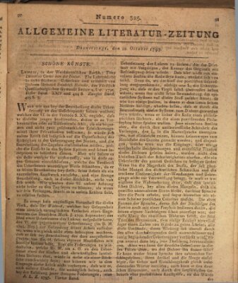 Allgemeine Literatur-Zeitung (Literarisches Zentralblatt für Deutschland) Donnerstag 12. Oktober 1797