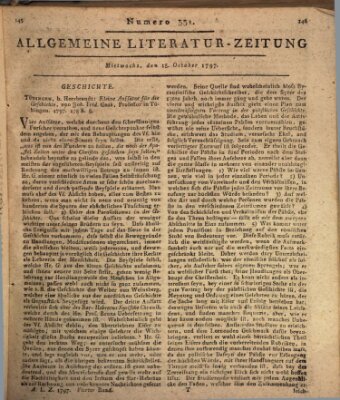 Allgemeine Literatur-Zeitung (Literarisches Zentralblatt für Deutschland) Mittwoch 18. Oktober 1797