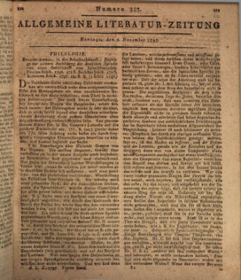 Allgemeine Literatur-Zeitung (Literarisches Zentralblatt für Deutschland) Montag 6. November 1797