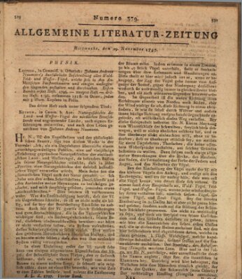 Allgemeine Literatur-Zeitung (Literarisches Zentralblatt für Deutschland) Mittwoch 29. November 1797