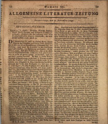 Allgemeine Literatur-Zeitung (Literarisches Zentralblatt für Deutschland) Donnerstag 30. November 1797