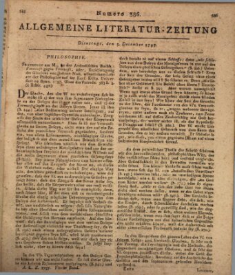 Allgemeine Literatur-Zeitung (Literarisches Zentralblatt für Deutschland) Dienstag 5. Dezember 1797