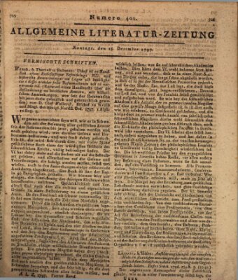 Allgemeine Literatur-Zeitung (Literarisches Zentralblatt für Deutschland) Montag 18. Dezember 1797