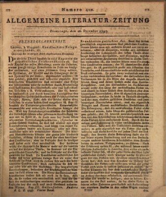 Allgemeine Literatur-Zeitung (Literarisches Zentralblatt für Deutschland) Dienstag 26. Dezember 1797