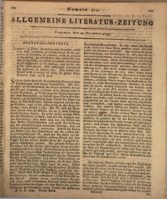 Allgemeine Literatur-Zeitung (Literarisches Zentralblatt für Deutschland) Freitag 29. Dezember 1797