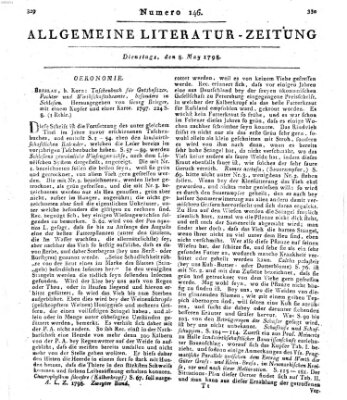 Allgemeine Literatur-Zeitung (Literarisches Zentralblatt für Deutschland) Dienstag 8. Mai 1798