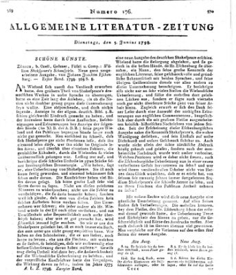 Allgemeine Literatur-Zeitung (Literarisches Zentralblatt für Deutschland) Dienstag 5. Juni 1798