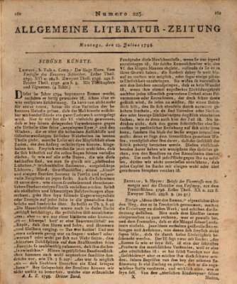 Allgemeine Literatur-Zeitung (Literarisches Zentralblatt für Deutschland) Montag 23. Juli 1798