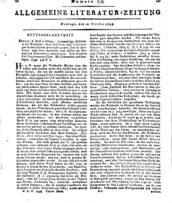 Allgemeine Literatur-Zeitung (Literarisches Zentralblatt für Deutschland) Montag 22. Oktober 1798