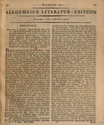 Allgemeine Literatur-Zeitung (Literarisches Zentralblatt für Deutschland) Freitag 17. Januar 1800