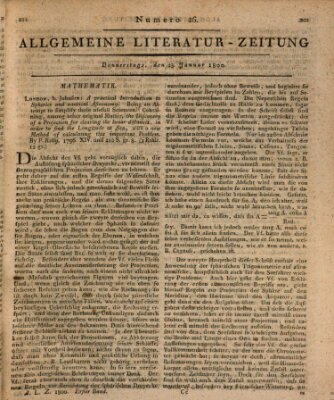 Allgemeine Literatur-Zeitung (Literarisches Zentralblatt für Deutschland) Donnerstag 23. Januar 1800