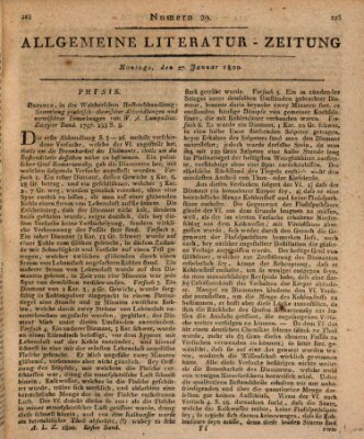 Allgemeine Literatur-Zeitung (Literarisches Zentralblatt für Deutschland) Montag 27. Januar 1800