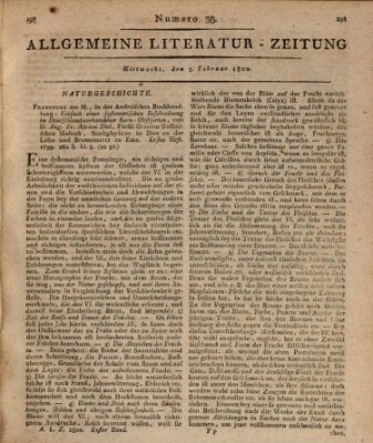 Allgemeine Literatur-Zeitung (Literarisches Zentralblatt für Deutschland) Mittwoch 5. Februar 1800