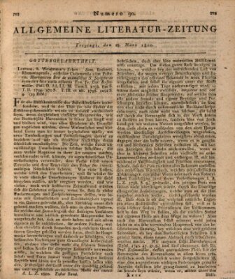 Allgemeine Literatur-Zeitung (Literarisches Zentralblatt für Deutschland) Freitag 28. März 1800