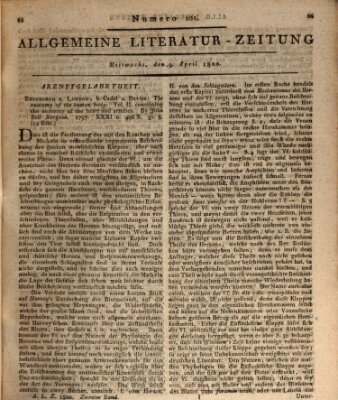 Allgemeine Literatur-Zeitung (Literarisches Zentralblatt für Deutschland) Mittwoch 9. April 1800