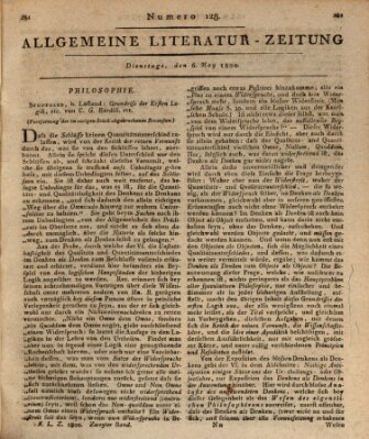 Allgemeine Literatur-Zeitung (Literarisches Zentralblatt für Deutschland) Dienstag 6. Mai 1800