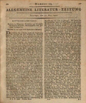 Allgemeine Literatur-Zeitung (Literarisches Zentralblatt für Deutschland) Freitag 16. Mai 1800