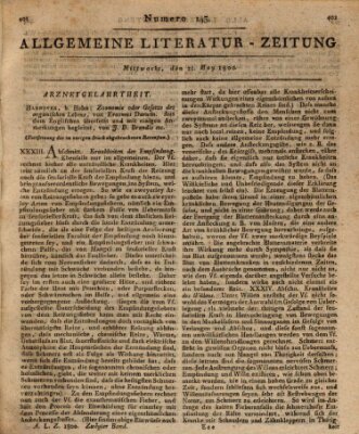 Allgemeine Literatur-Zeitung (Literarisches Zentralblatt für Deutschland) Mittwoch 21. Mai 1800