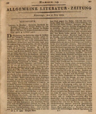 Allgemeine Literatur-Zeitung (Literarisches Zentralblatt für Deutschland) Dienstag 27. Mai 1800