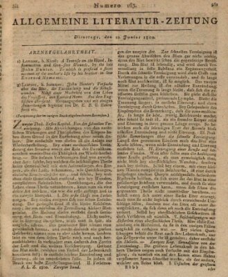 Allgemeine Literatur-Zeitung (Literarisches Zentralblatt für Deutschland) Dienstag 10. Juni 1800