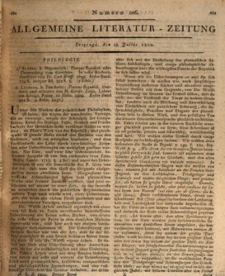 Allgemeine Literatur-Zeitung (Literarisches Zentralblatt für Deutschland) Freitag 18. Juli 1800