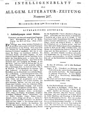 Allgemeine Literatur-Zeitung (Literarisches Zentralblatt für Deutschland) Mittwoch 10. Dezember 1800