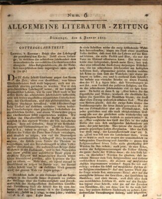 Allgemeine Literatur-Zeitung (Literarisches Zentralblatt für Deutschland) Dienstag 6. Januar 1801