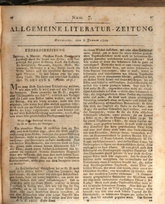 Allgemeine Literatur-Zeitung (Literarisches Zentralblatt für Deutschland) Mittwoch 7. Januar 1801