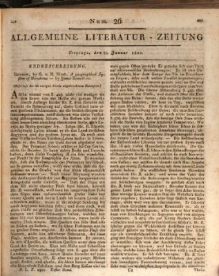 Allgemeine Literatur-Zeitung (Literarisches Zentralblatt für Deutschland) Freitag 23. Januar 1801