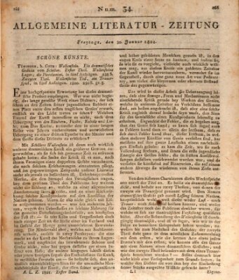 Allgemeine Literatur-Zeitung (Literarisches Zentralblatt für Deutschland) Freitag 30. Januar 1801