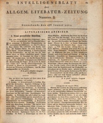 Allgemeine Literatur-Zeitung (Literarisches Zentralblatt für Deutschland) Samstag 17. Januar 1801