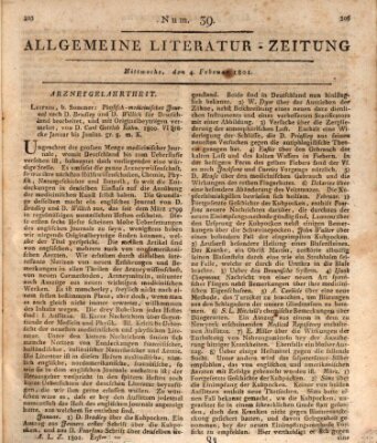 Allgemeine Literatur-Zeitung (Literarisches Zentralblatt für Deutschland) Mittwoch 4. Februar 1801