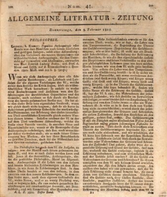 Allgemeine Literatur-Zeitung (Literarisches Zentralblatt für Deutschland) Donnerstag 5. Februar 1801