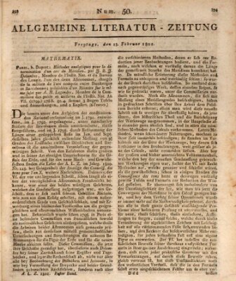 Allgemeine Literatur-Zeitung (Literarisches Zentralblatt für Deutschland) Freitag 13. Februar 1801