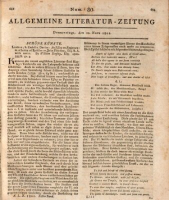 Allgemeine Literatur-Zeitung (Literarisches Zentralblatt für Deutschland) Donnerstag 12. März 1801