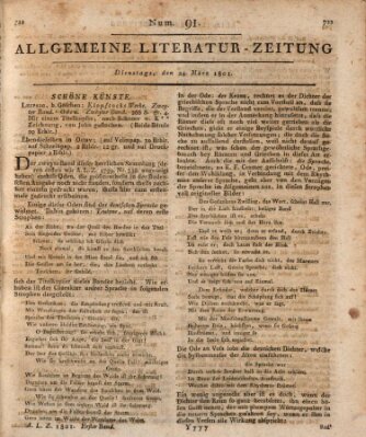 Allgemeine Literatur-Zeitung (Literarisches Zentralblatt für Deutschland) Dienstag 24. März 1801