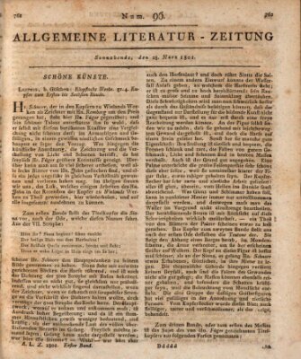 Allgemeine Literatur-Zeitung (Literarisches Zentralblatt für Deutschland) Samstag 28. März 1801