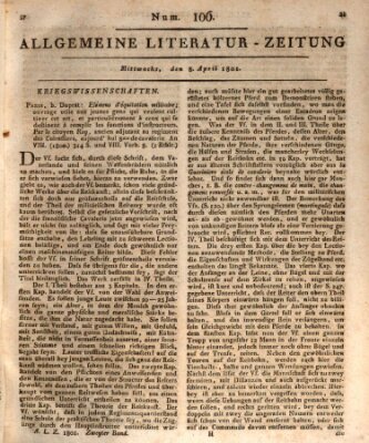 Allgemeine Literatur-Zeitung (Literarisches Zentralblatt für Deutschland) Mittwoch 8. April 1801