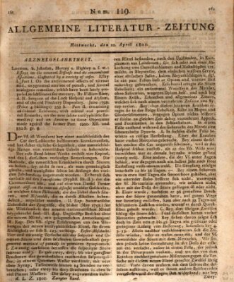 Allgemeine Literatur-Zeitung (Literarisches Zentralblatt für Deutschland) Mittwoch 22. April 1801