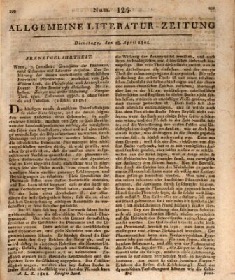 Allgemeine Literatur-Zeitung (Literarisches Zentralblatt für Deutschland) Dienstag 28. April 1801