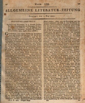 Allgemeine Literatur-Zeitung (Literarisches Zentralblatt für Deutschland) Freitag 1. Mai 1801