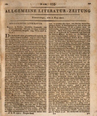 Allgemeine Literatur-Zeitung (Literarisches Zentralblatt für Deutschland) Donnerstag 7. Mai 1801