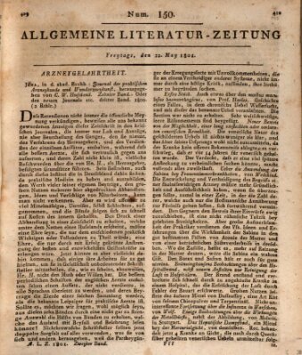 Allgemeine Literatur-Zeitung (Literarisches Zentralblatt für Deutschland) Freitag 22. Mai 1801