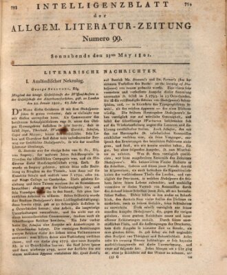 Allgemeine Literatur-Zeitung (Literarisches Zentralblatt für Deutschland) Samstag 23. Mai 1801